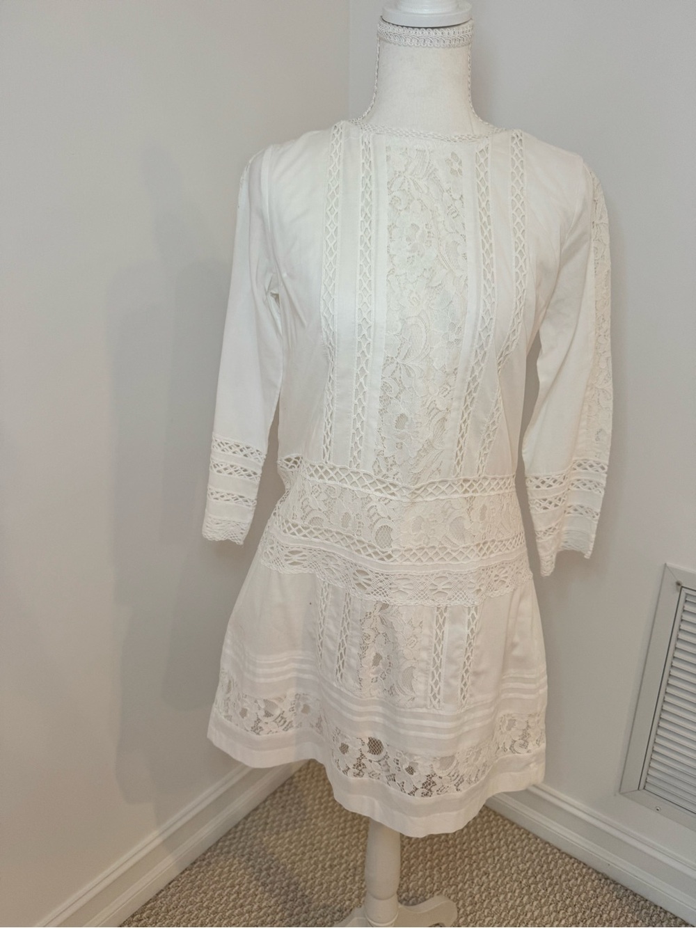 Abercrombie & Fitch White Lace Mini Dress